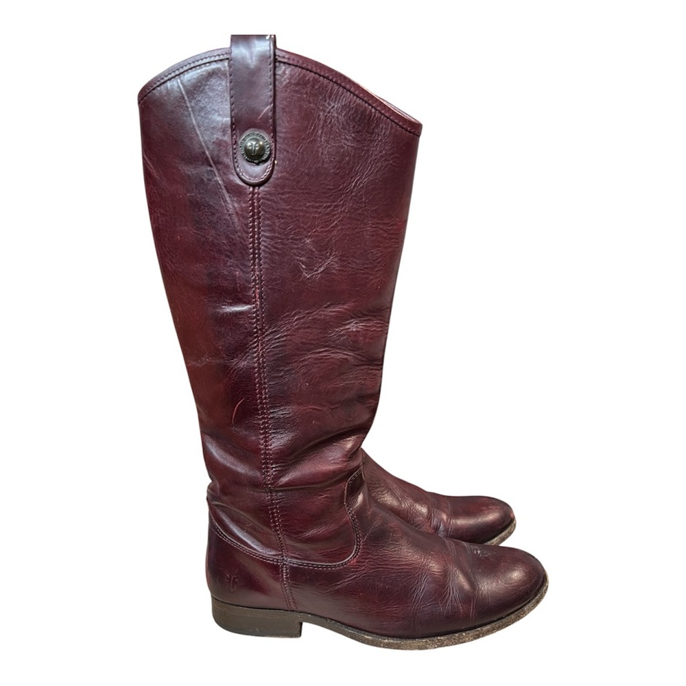 Frye Redwood Leather Tall Riding Boots Size 8.5 Womenโs Western Equestrian